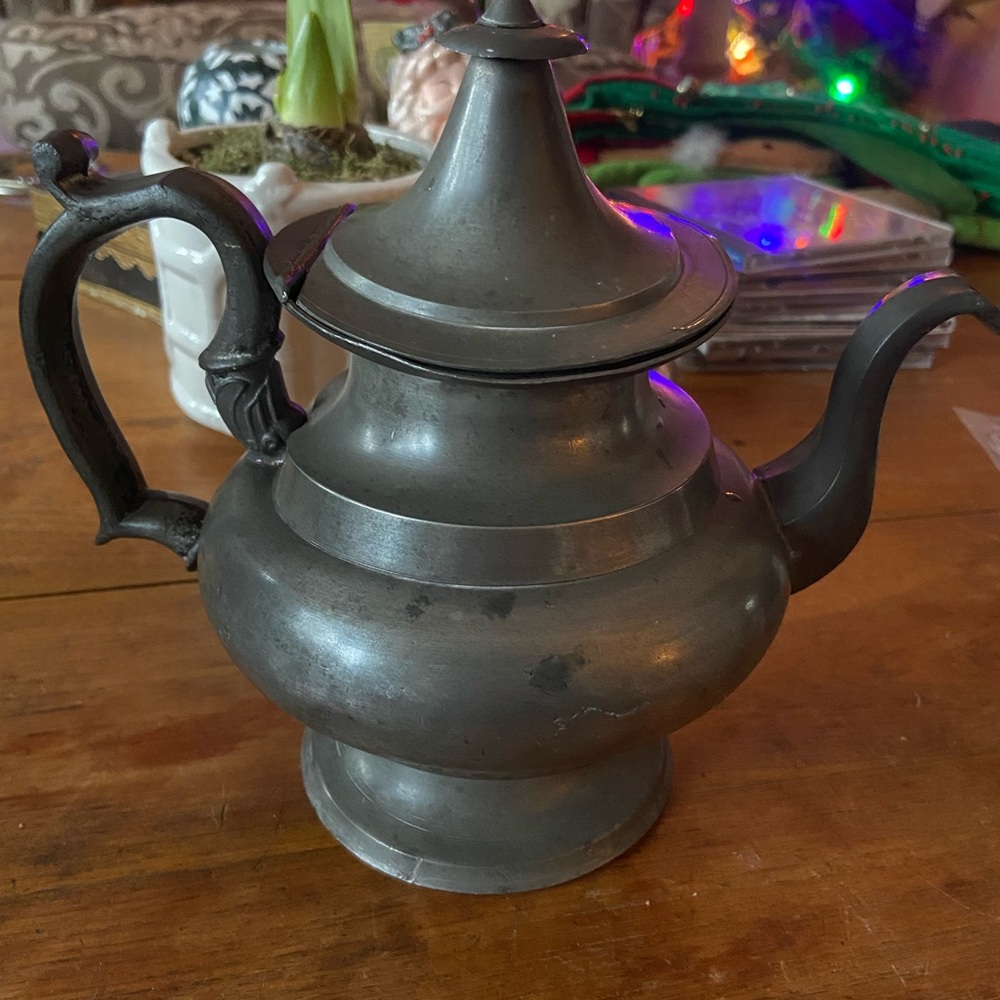 Antique Pewter Tea Pot